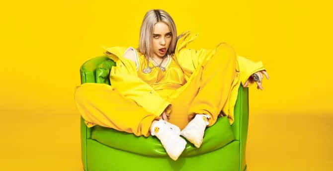 Billie Eilish Productive Hangouts Background