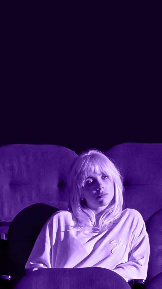 Billie Eilish Purple Blonde Hair Background