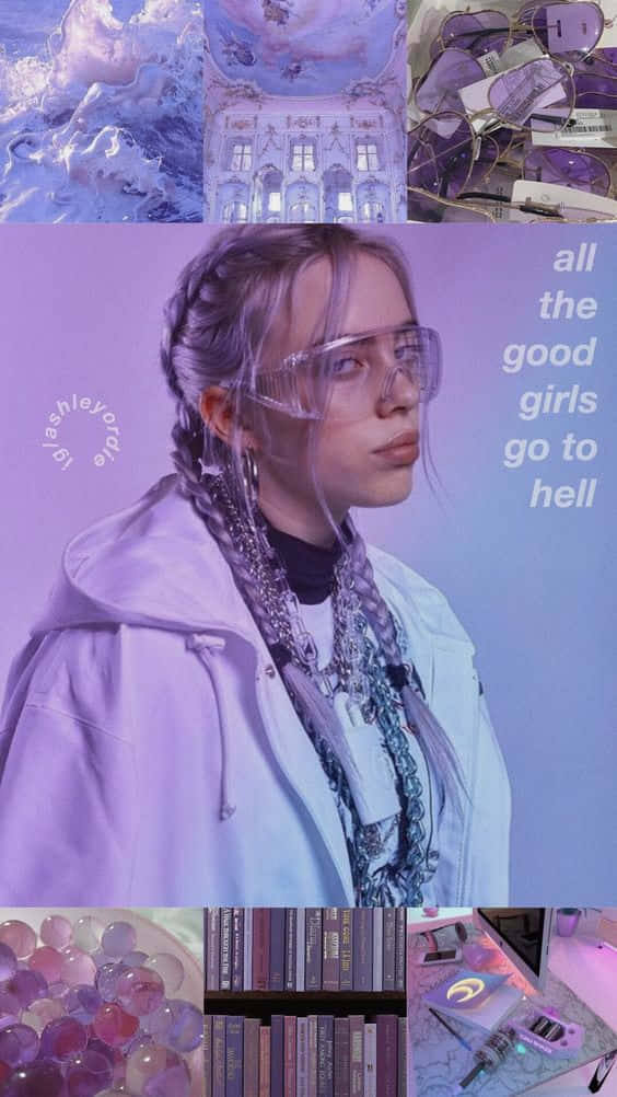 Billie Eilish Purple Song Lyrics Background