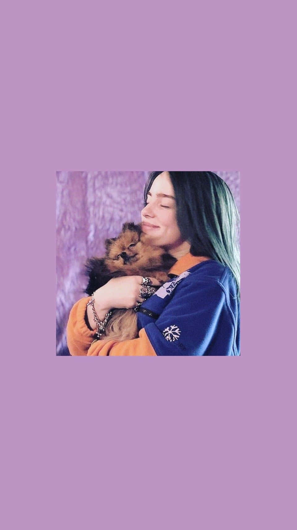 Billie Eilish Rocking Her Purple Look. Background