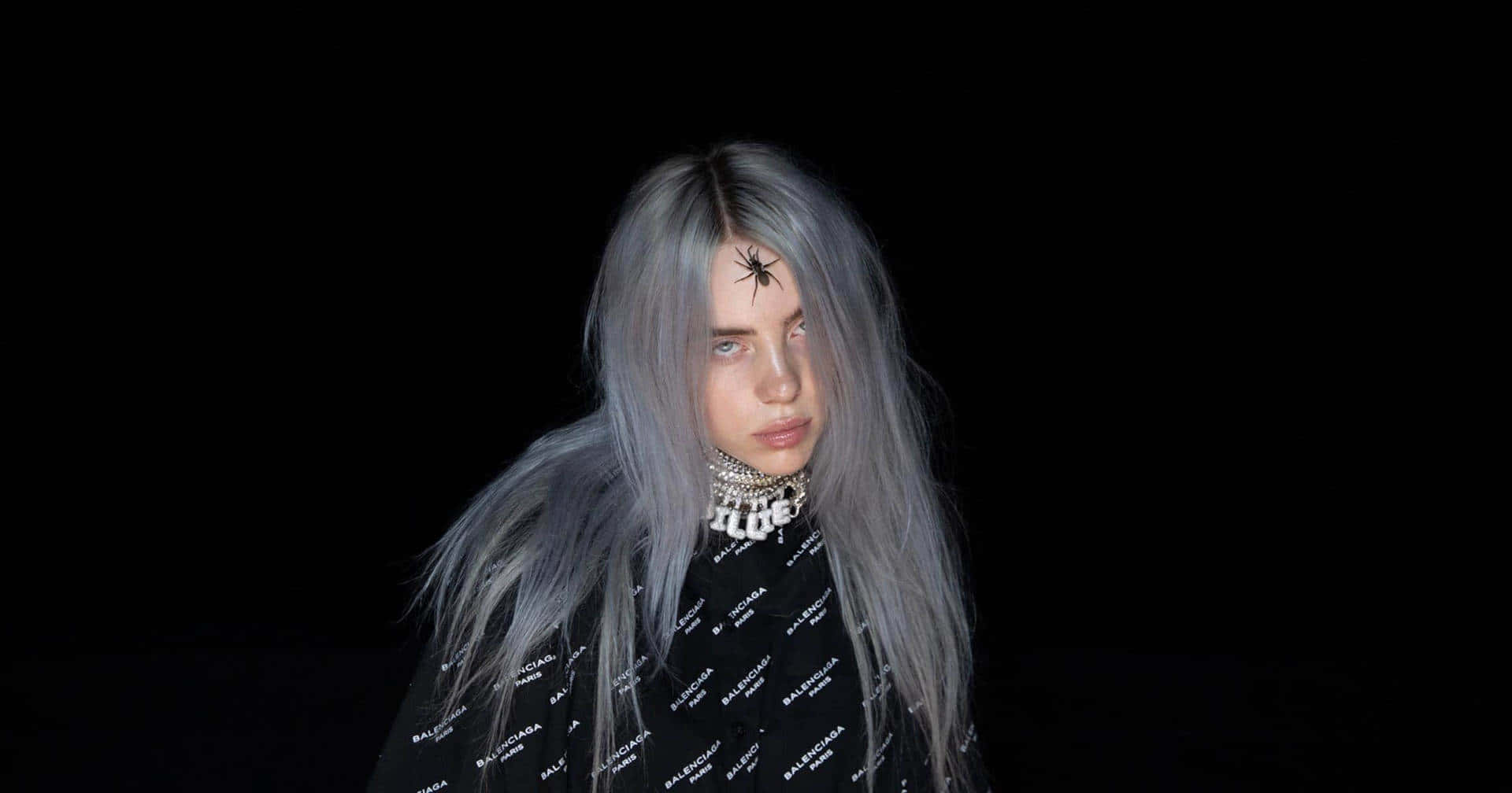 Billie Eilish Spider Forehead Background
