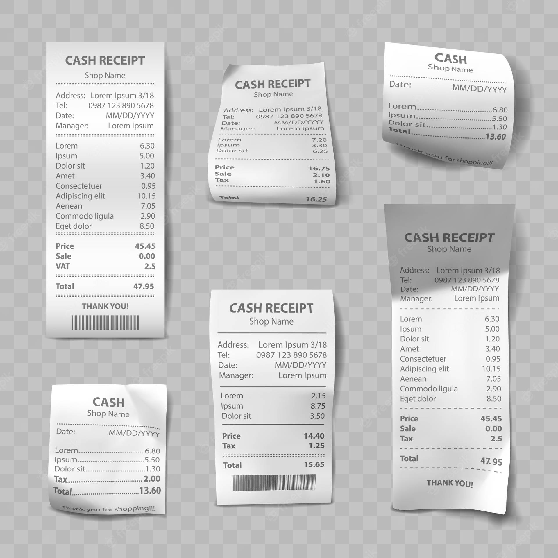 Bills And Receipts Png