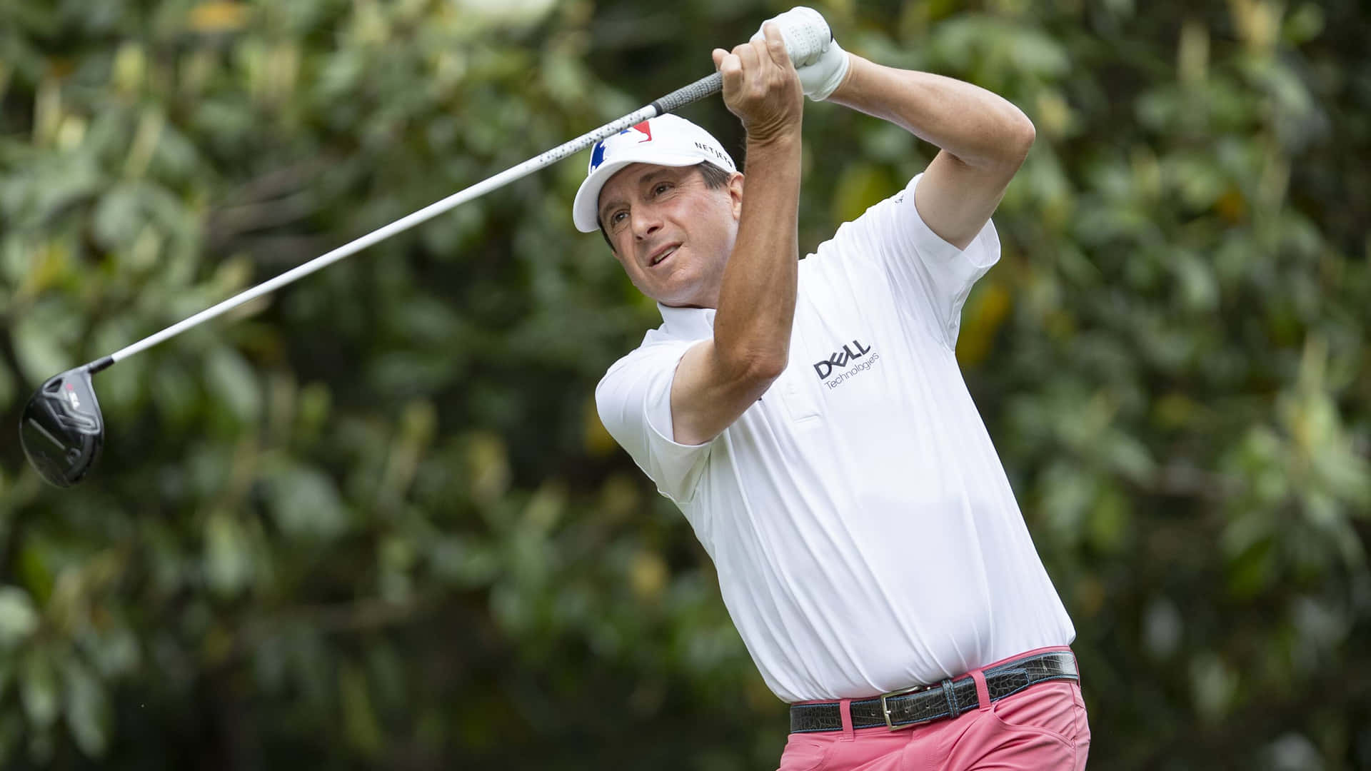 Billy Andrade Performs A Tee Shot Background