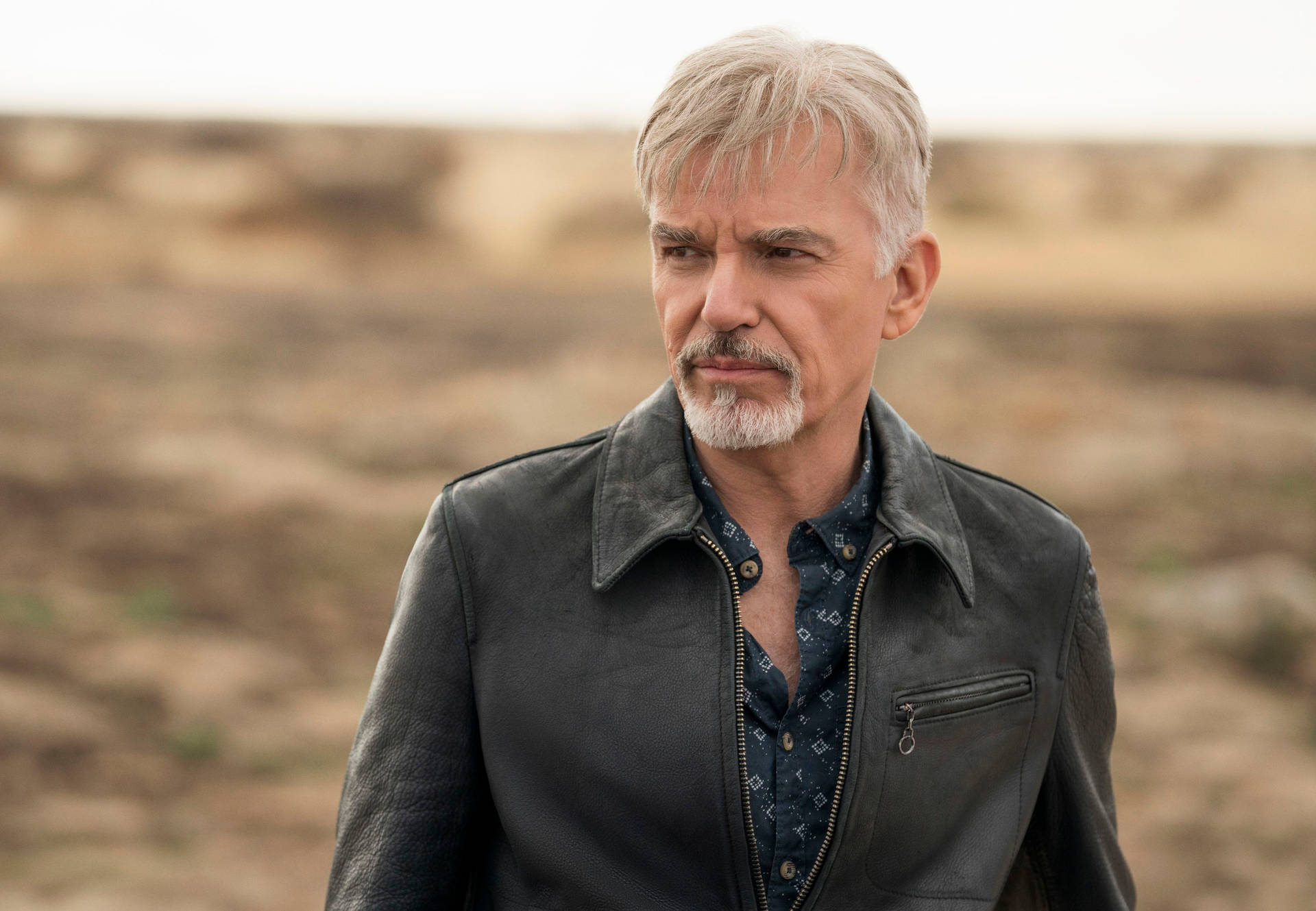 Billy Bob Thornton In His Iconic Role As Billy Mcbride In Goliath, 2016 Background