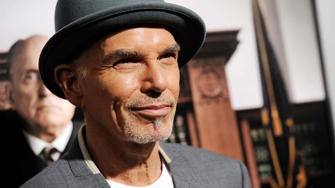 Billy Bob Thornton Smilingwith Hat Background