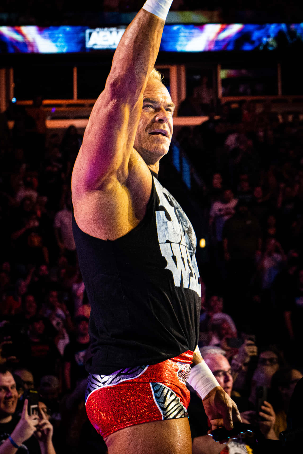 Billy Gunn In A Black And Red Combo Wrestling Attire