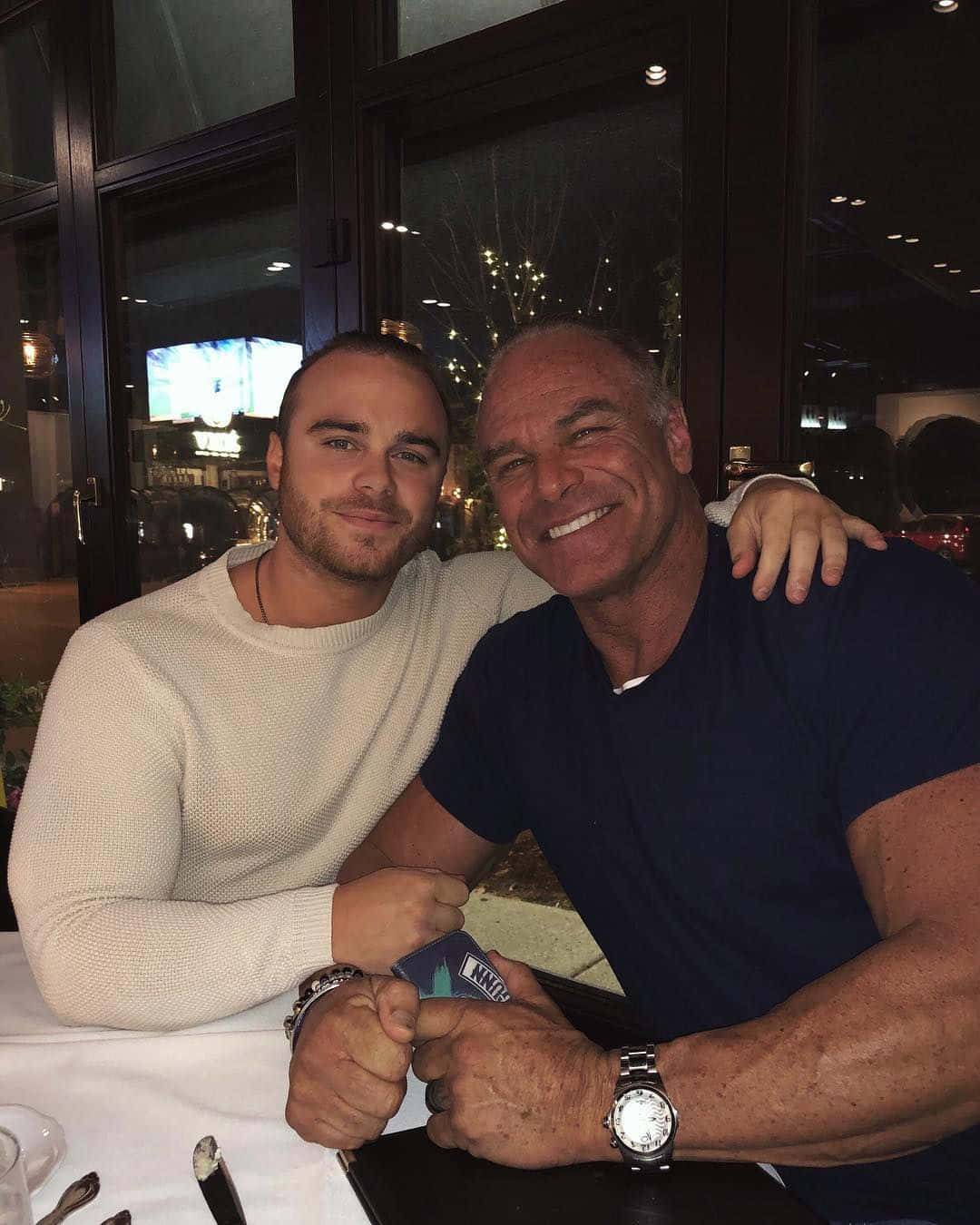 Billy Gunn With His Son Austin Gunn Background