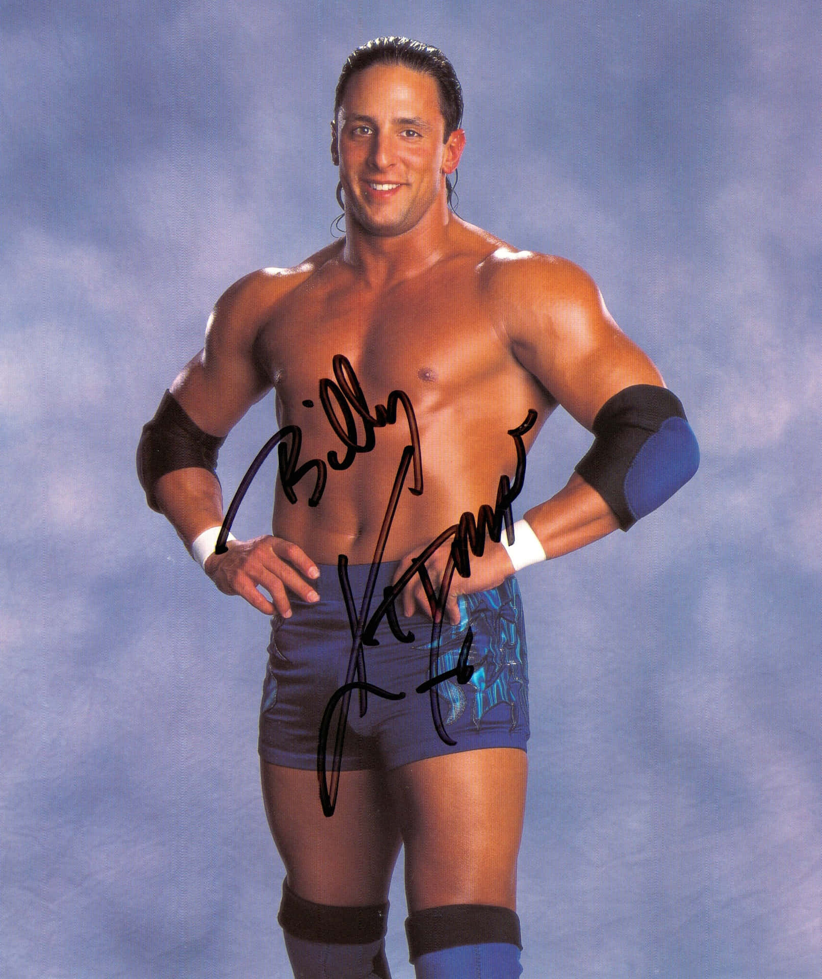 Billy Kidman Autographed Promo Photo Background