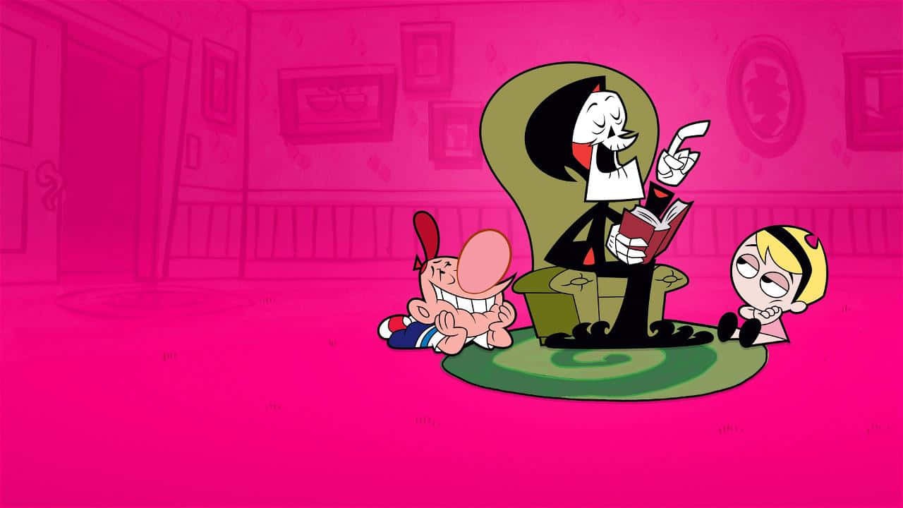 Billy, Mandy, And Grim In A Spooky Adventure Background