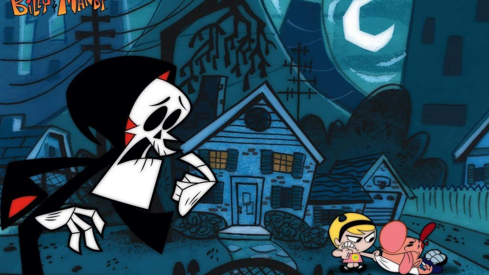 Billy, Mandy, And Grim In A Thrilling Adventure Background