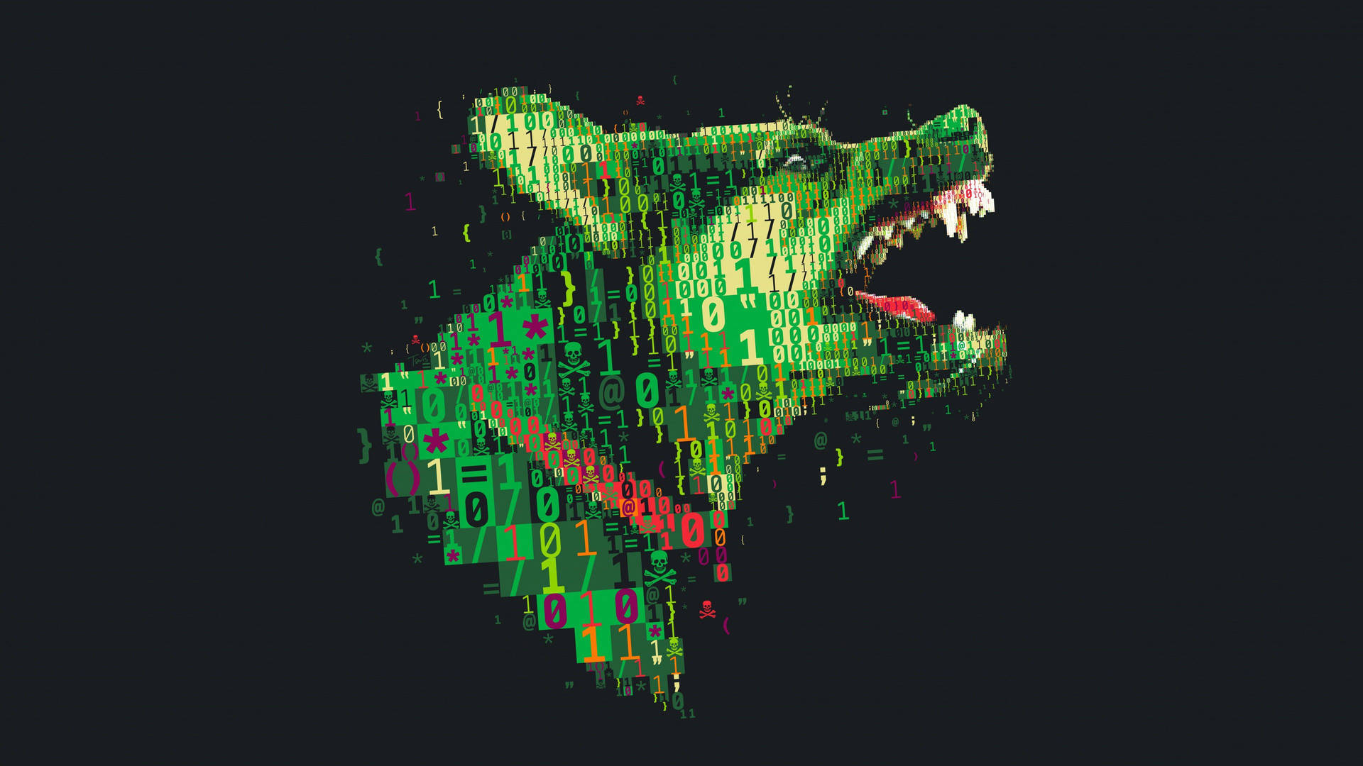 Binary Dog Art Background