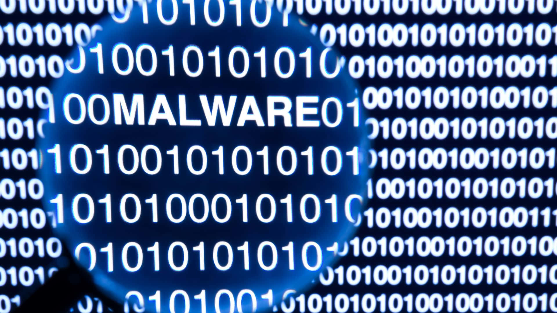 Binary String Mixed With Malware Background