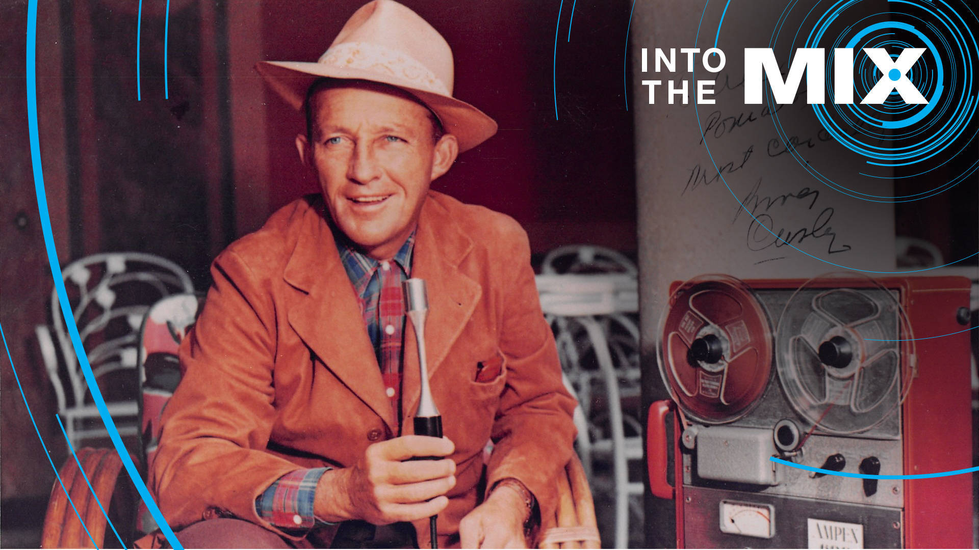 Bing Crosby On Brown Background