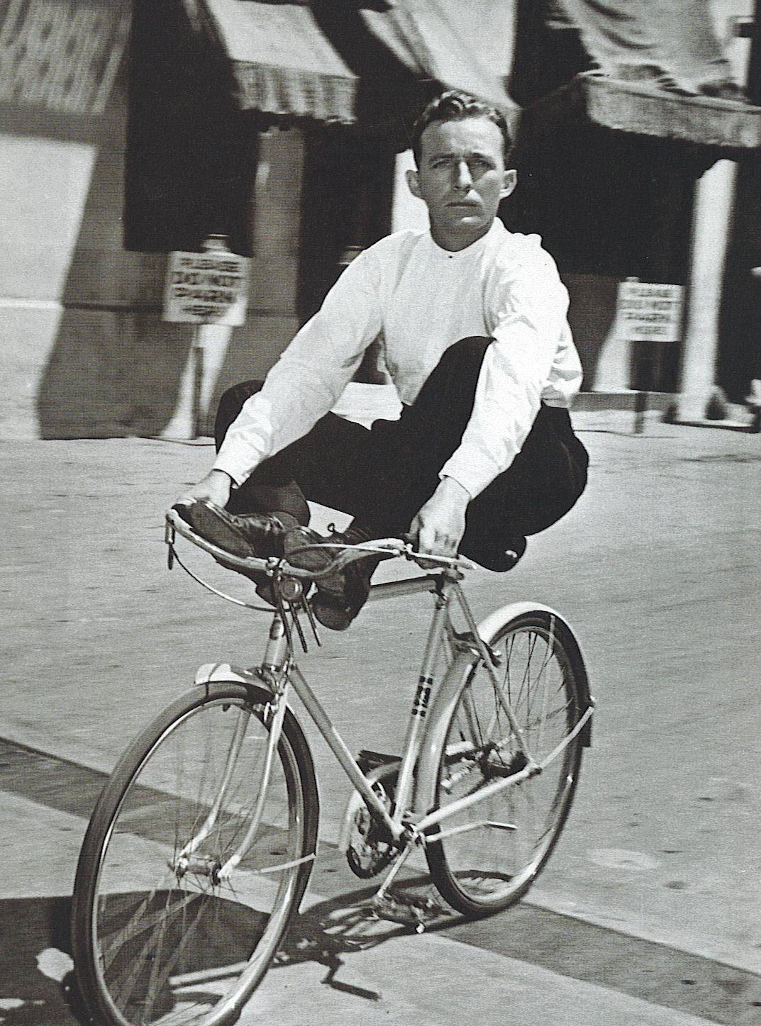 Bing Crosby Riding A Bicycle Background