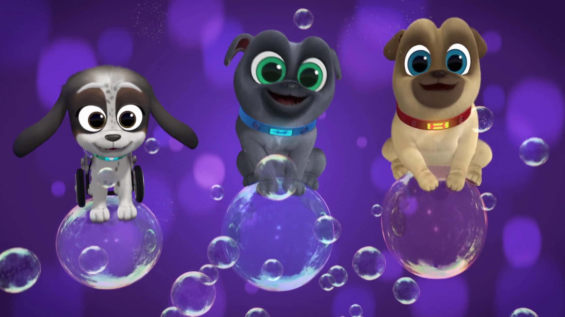 Bingo And Rolly From Puppy Dog Pals Background