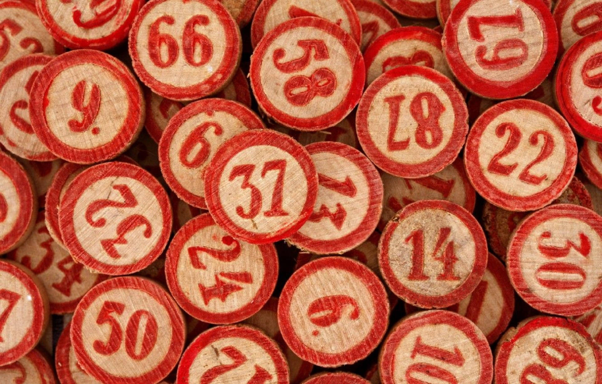 Bingo Pins With Numbers Background