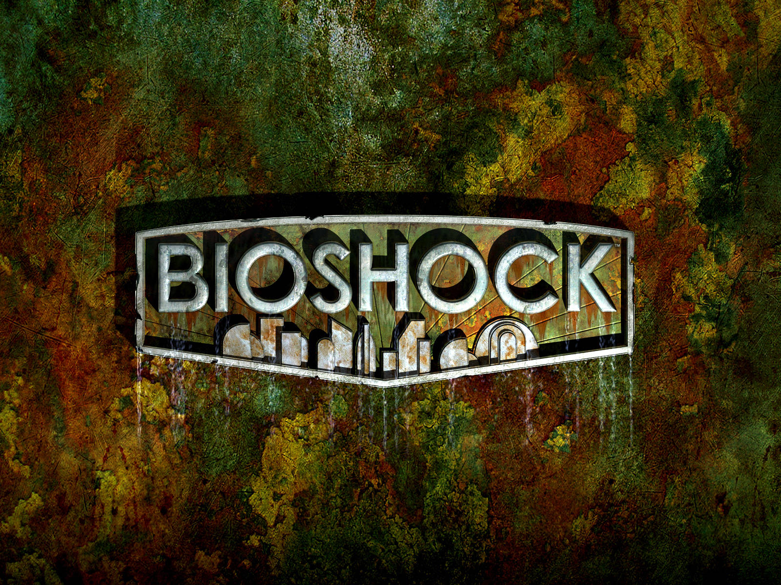 Bioshock 4k Rusted Logo Background