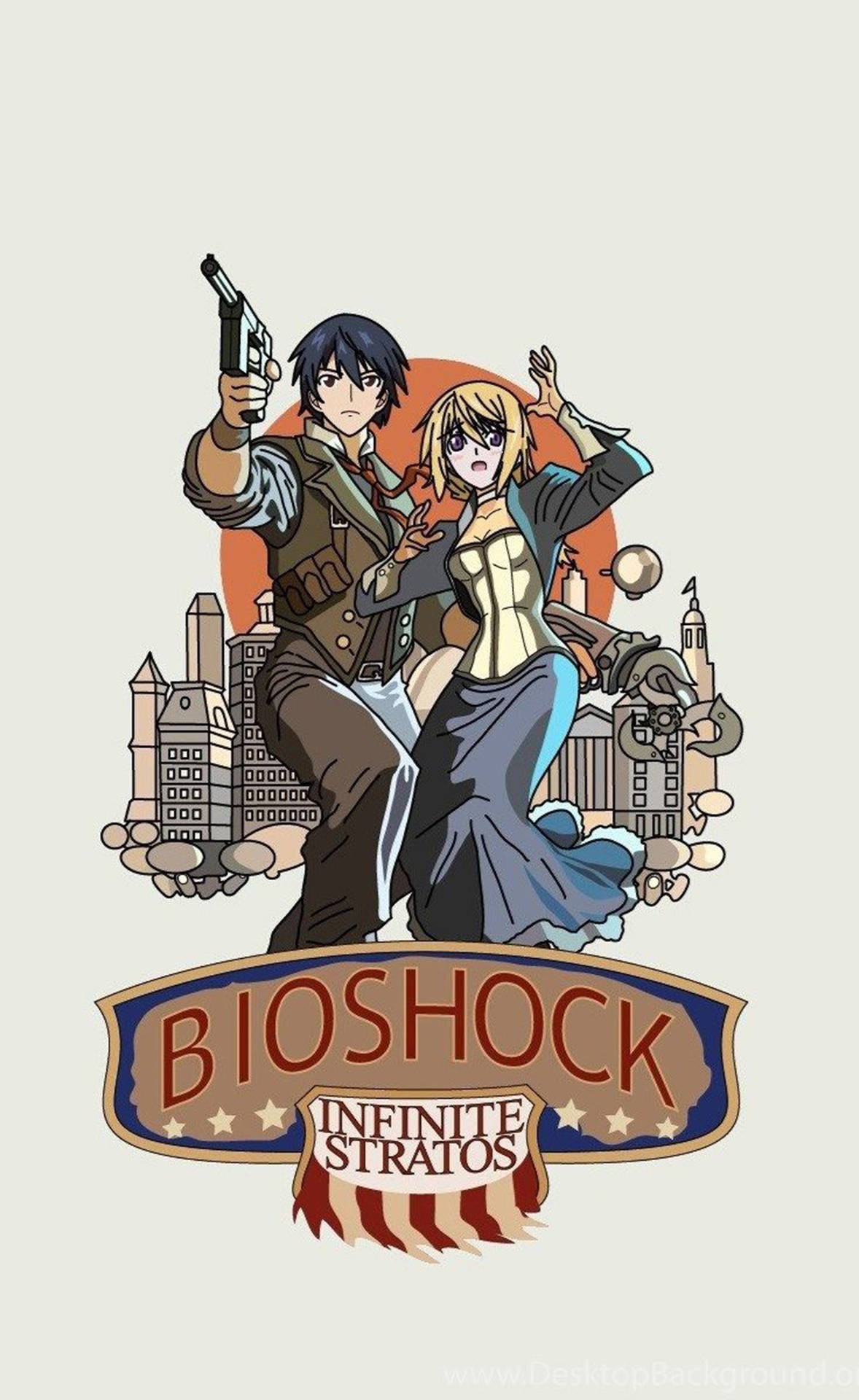 Bioshock Infinite Iphone Cartoon Art Background