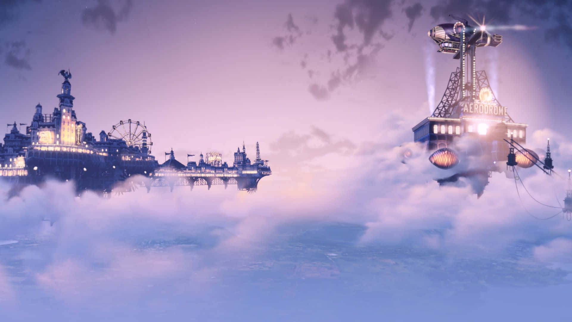 Bioshock Infinite Pastel Pink Aesthetic Computer Background