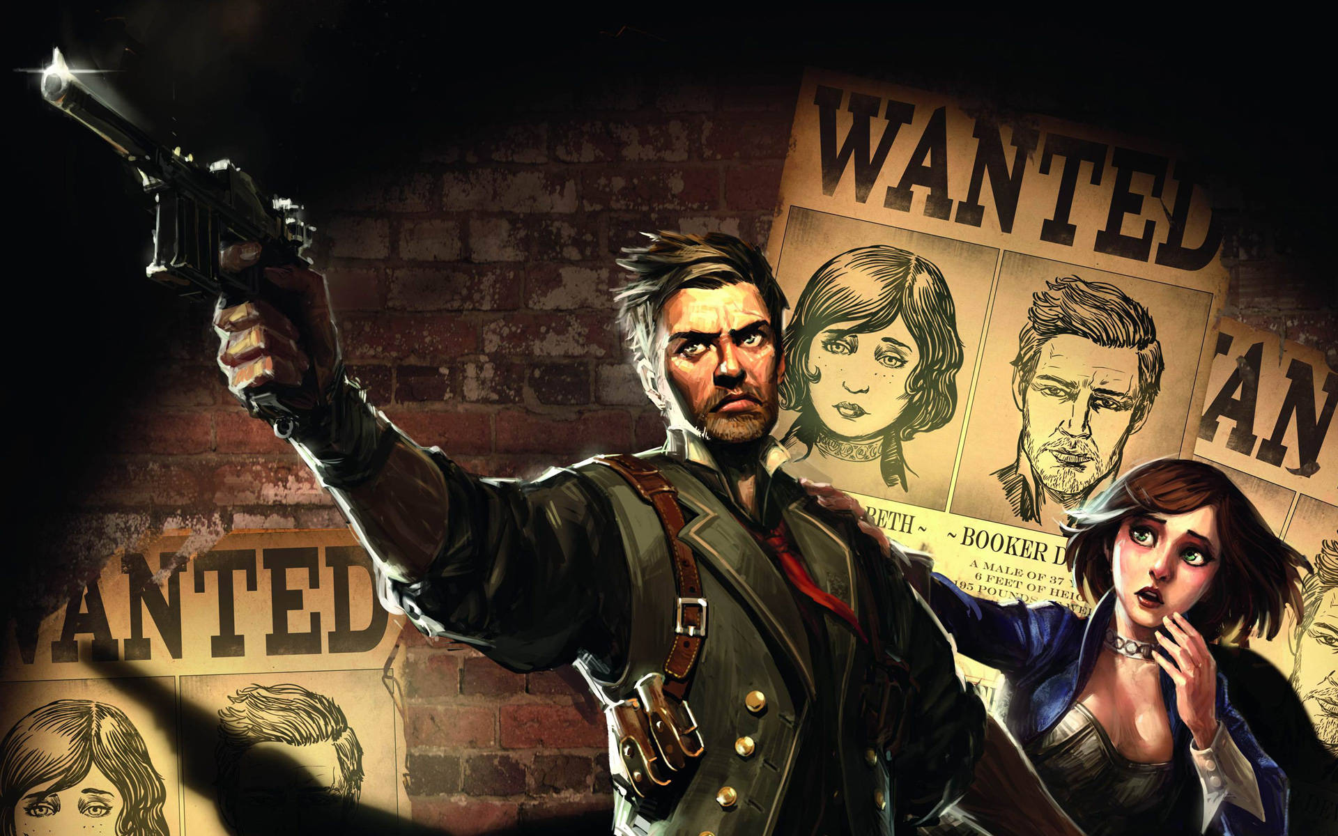 Bioshock Infinite Wanted Poster Background