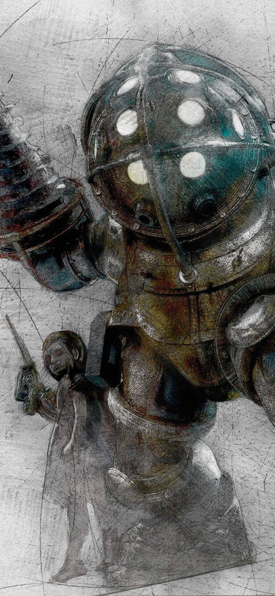 Bioshock Phone Sketchy Robot Art