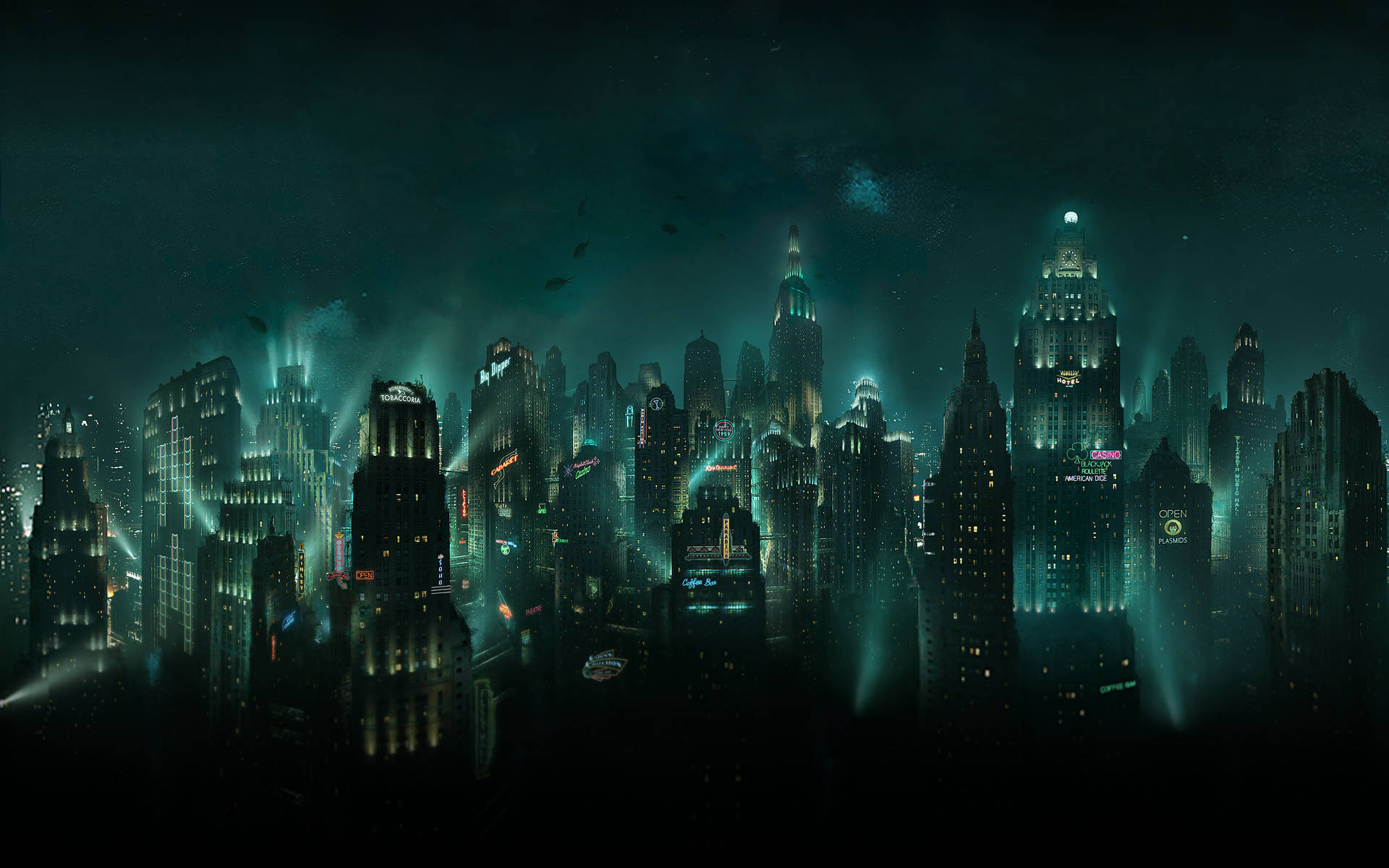 Bioshock Rapture Cityscape Background