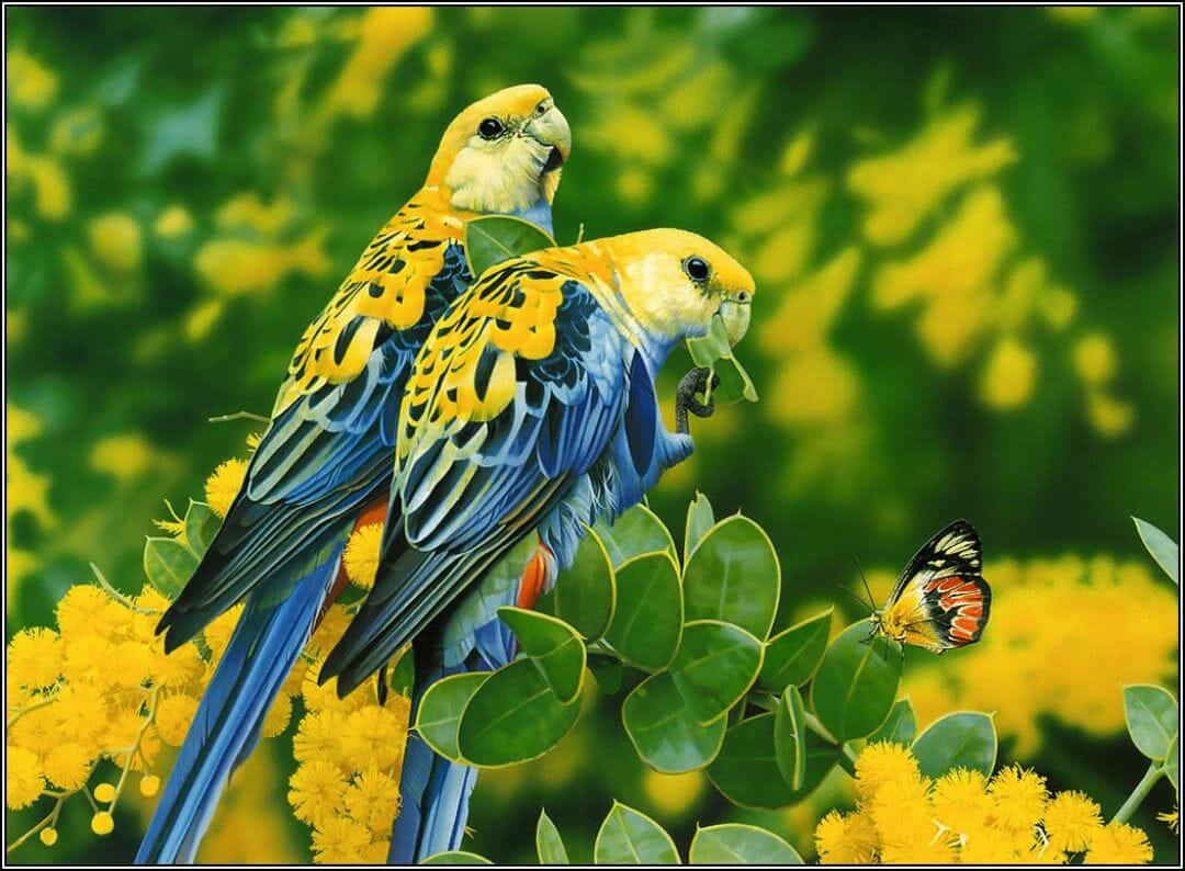 Bird Iphone Image Of Two Colorful Parrots