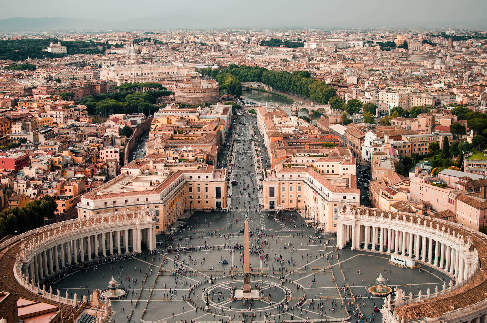 Bird's Eye Shot Of Vatican City