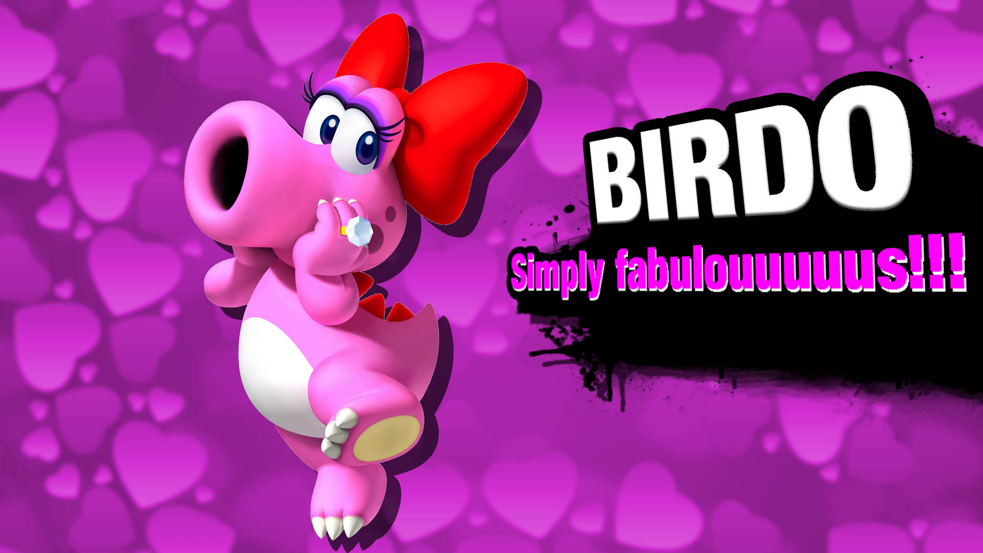 Birdo Nintendo Character Poster Background