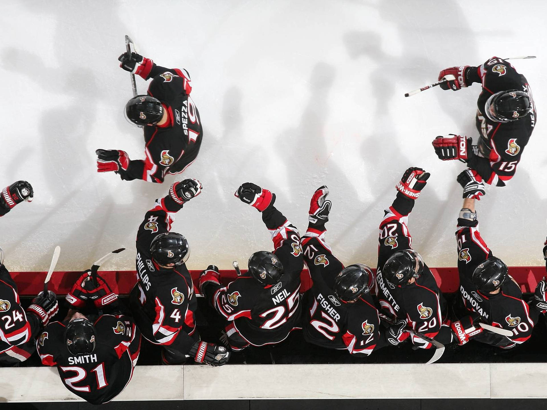 Birds Eye View Of The Ottawa Senators Hockey Arena Background