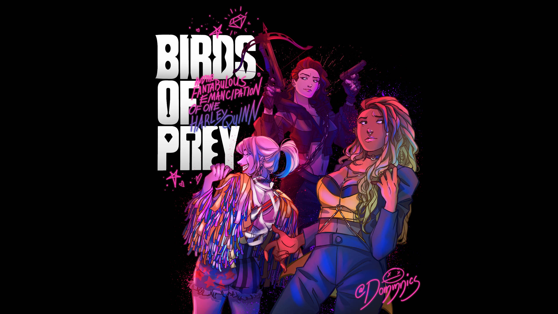 Birds Of Prey Harley Huntress Canary Background