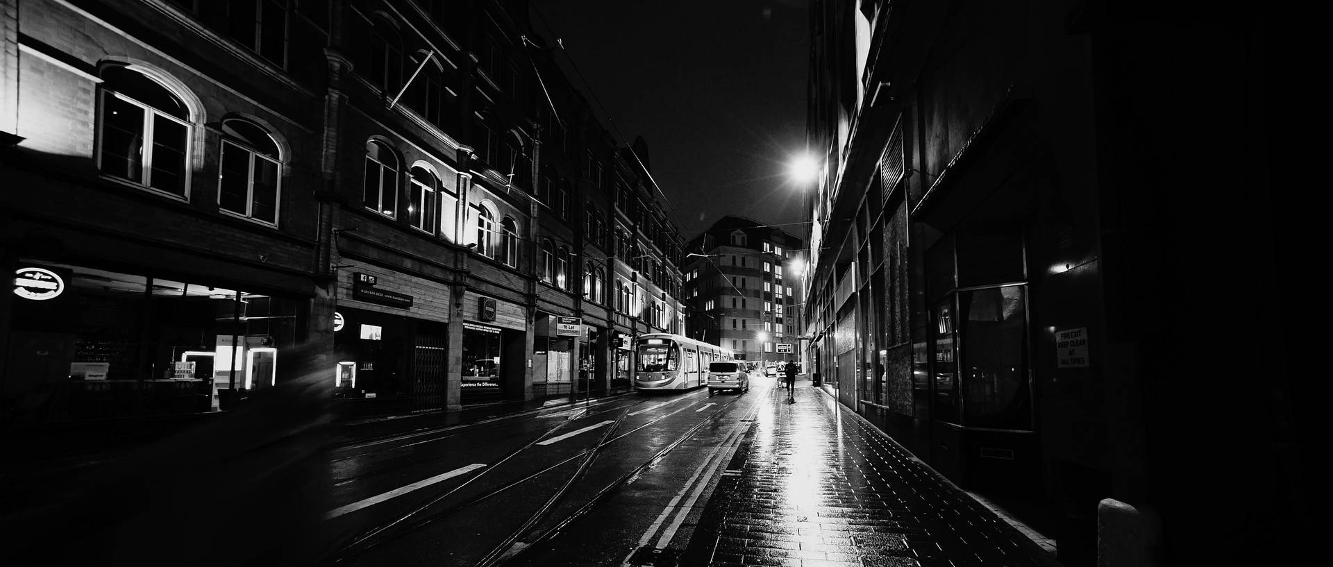 Birmingham On A Dark Night Background