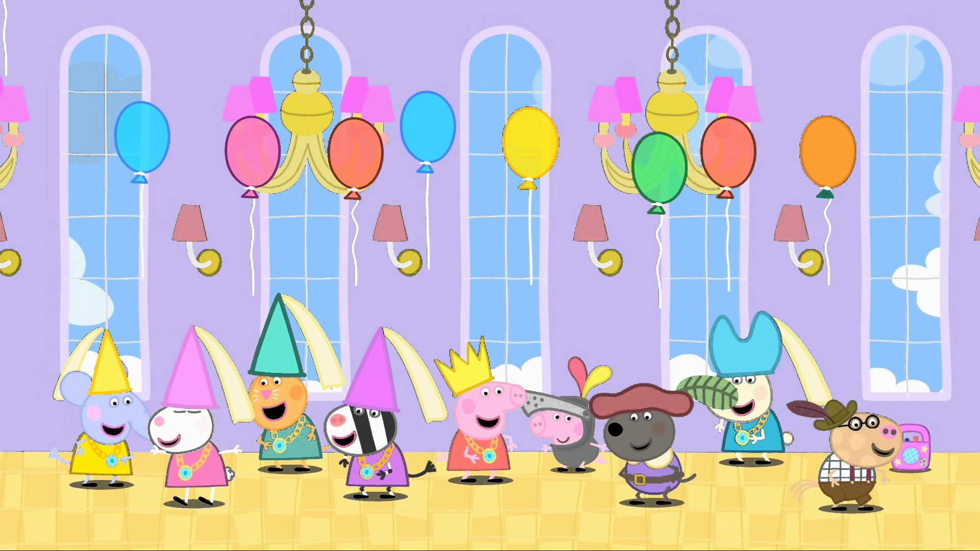 Birthday Party Princess Peppa Pig Tablet Background