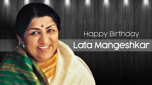 Birthday Poster Lata Mangeshkar Background