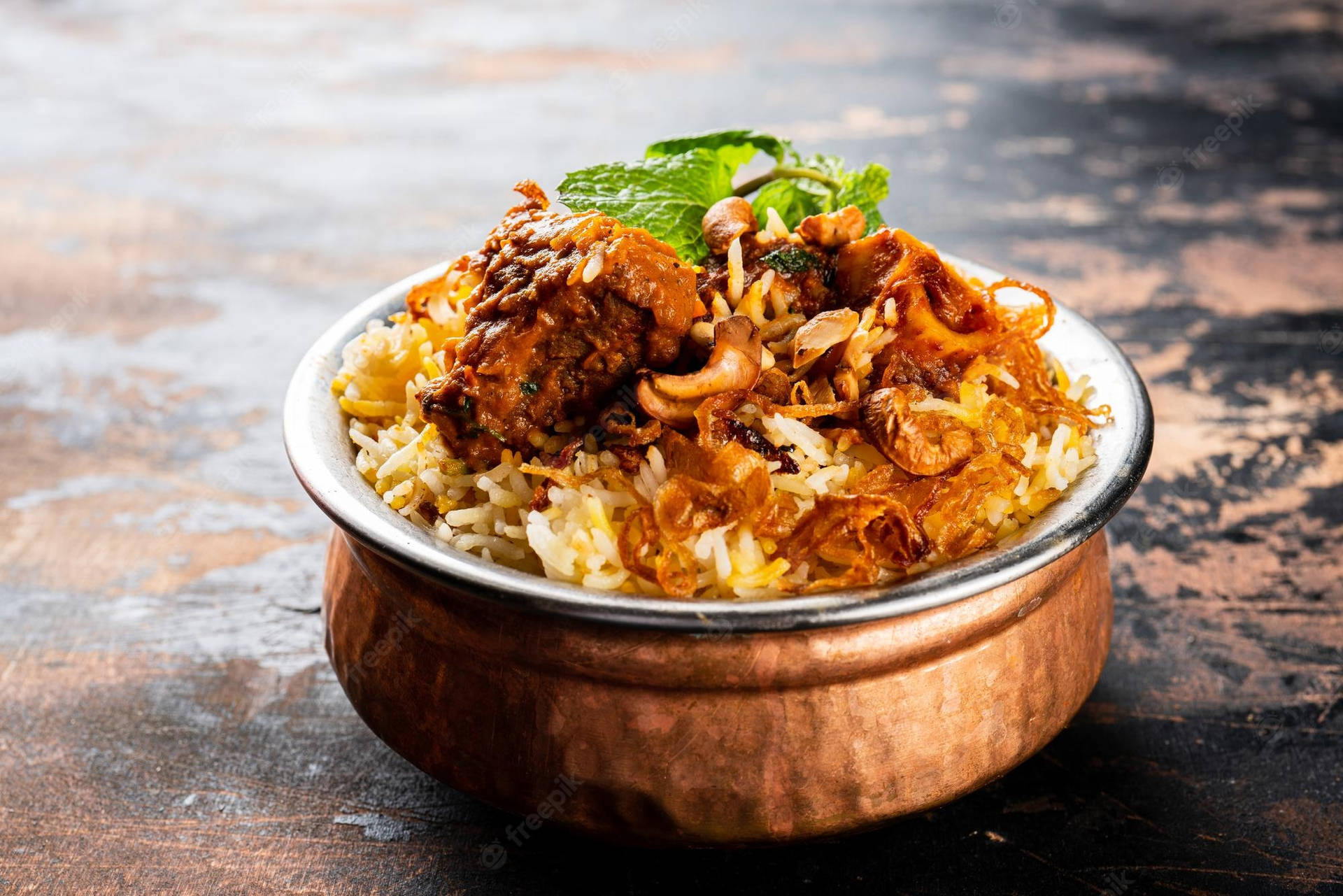 Biryani With Meat Background