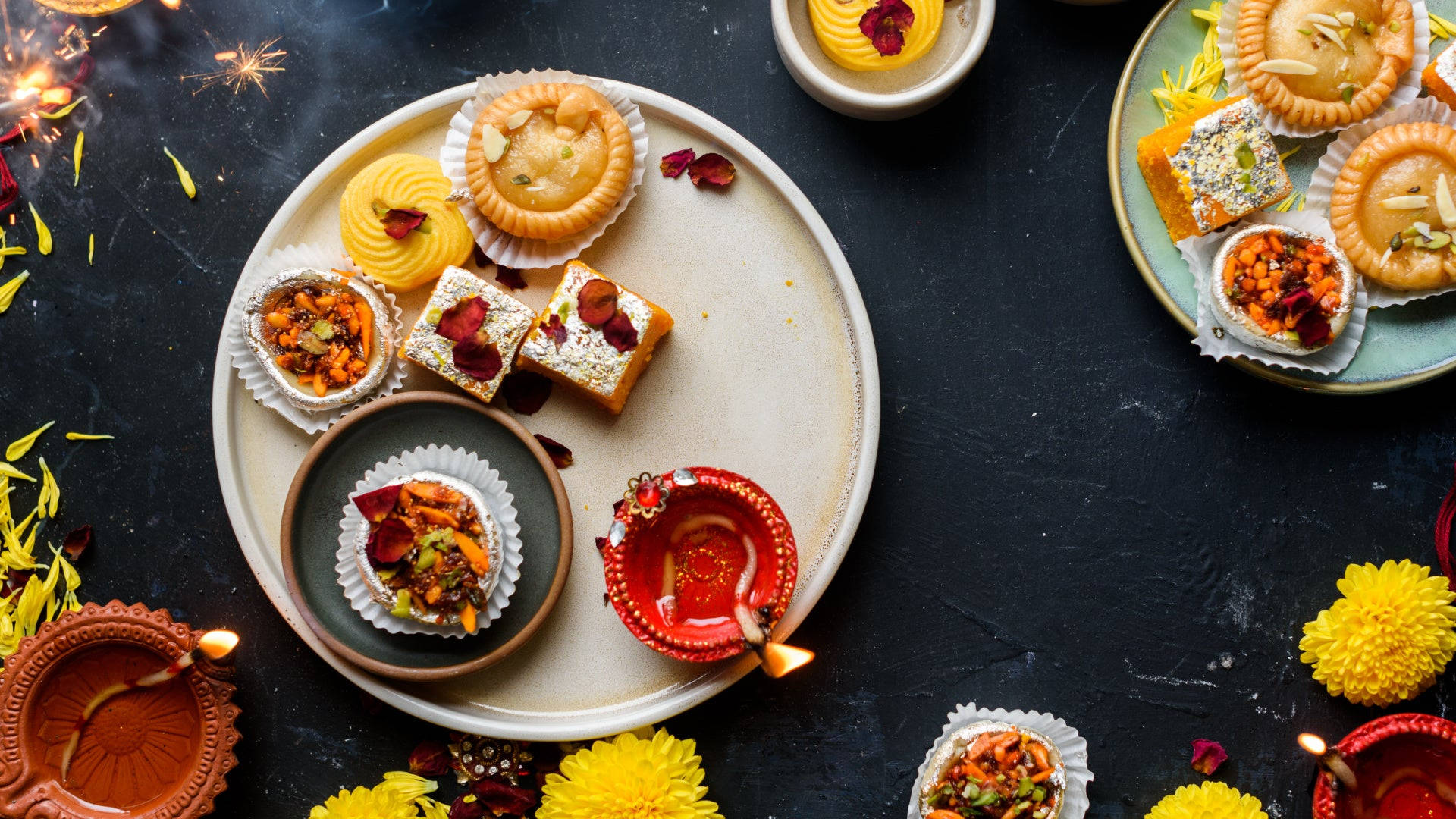 Biscuits And Sweets Dish Background