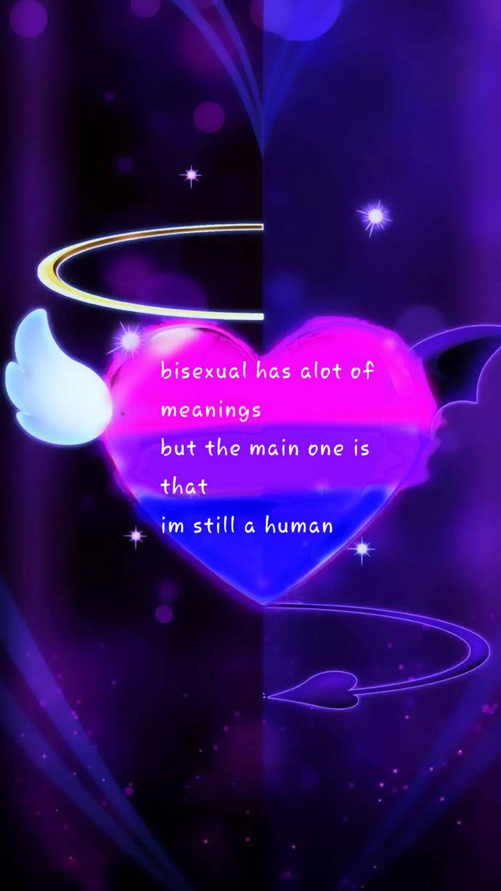 Bisexual Flag Angel Heart Background