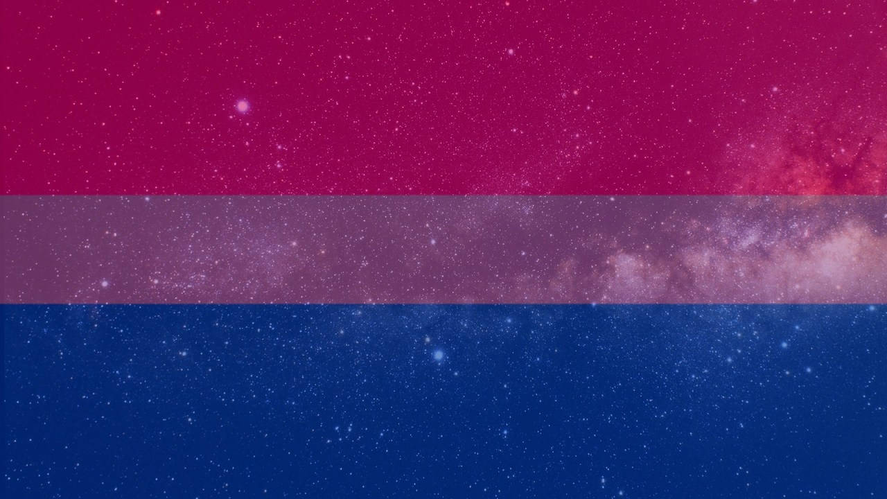Bisexual Flag Shimmering Background