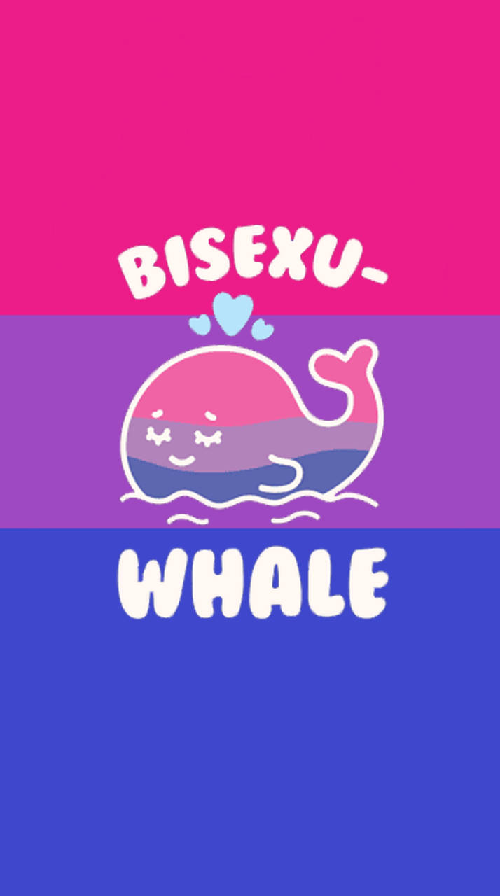 Bisexual Flag Whale Background