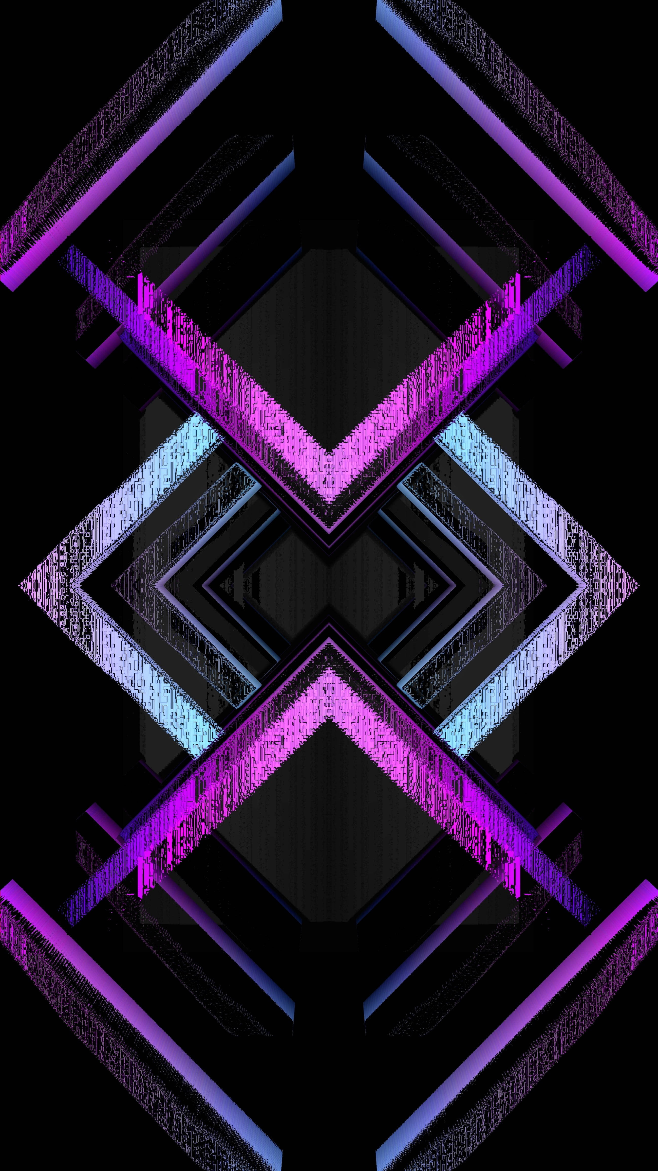 Bismuth Black And Purple Phone Background