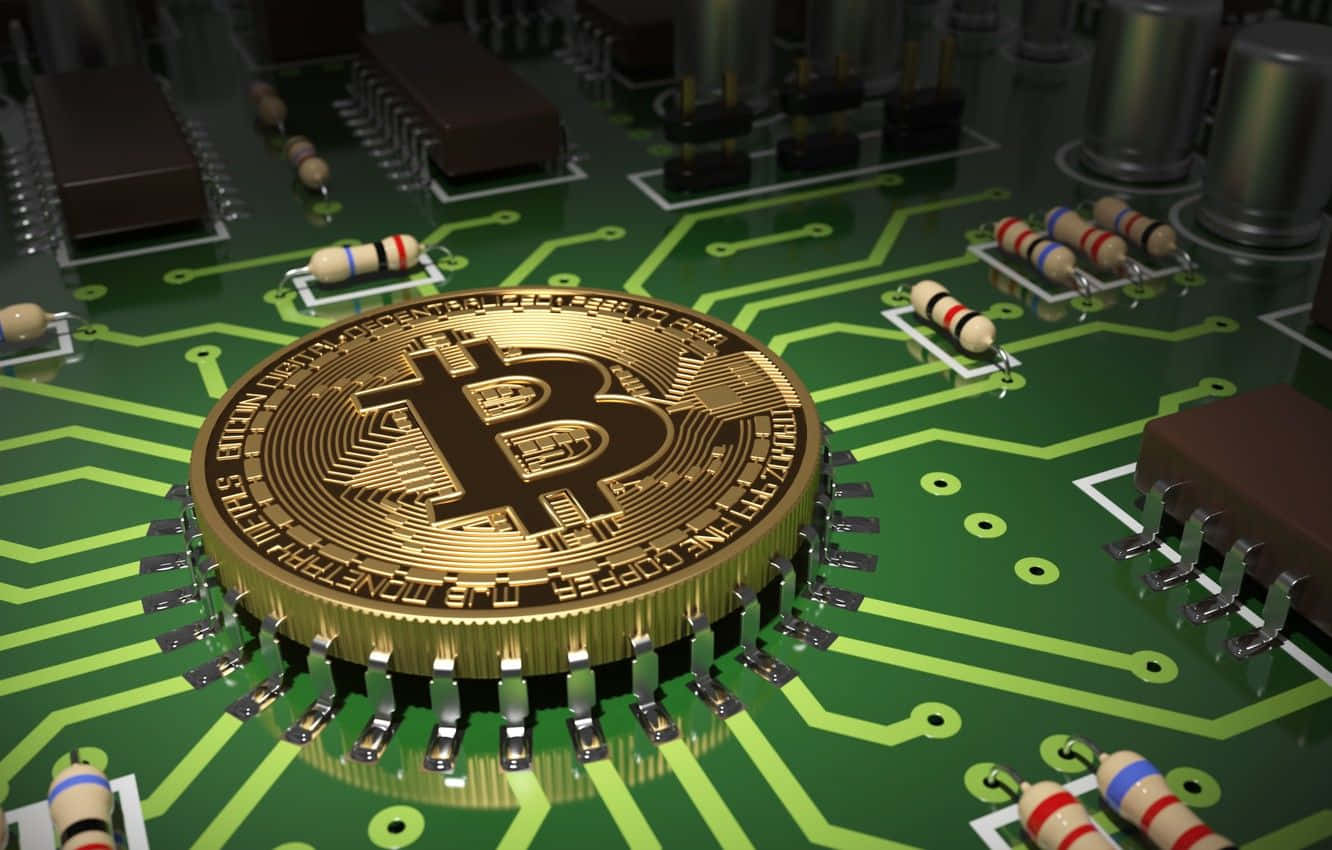 Bitcoin Circuit Board 4k Desktop Background