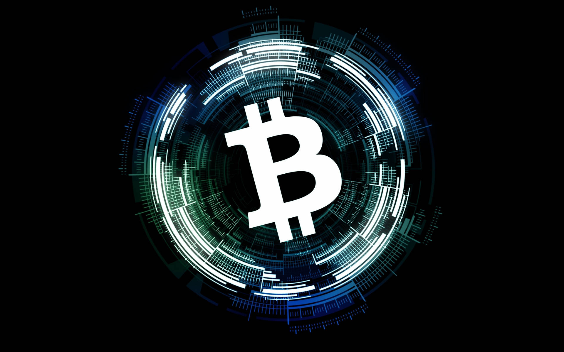 Bitcoin In Futuristic Frame Crypto Background Background