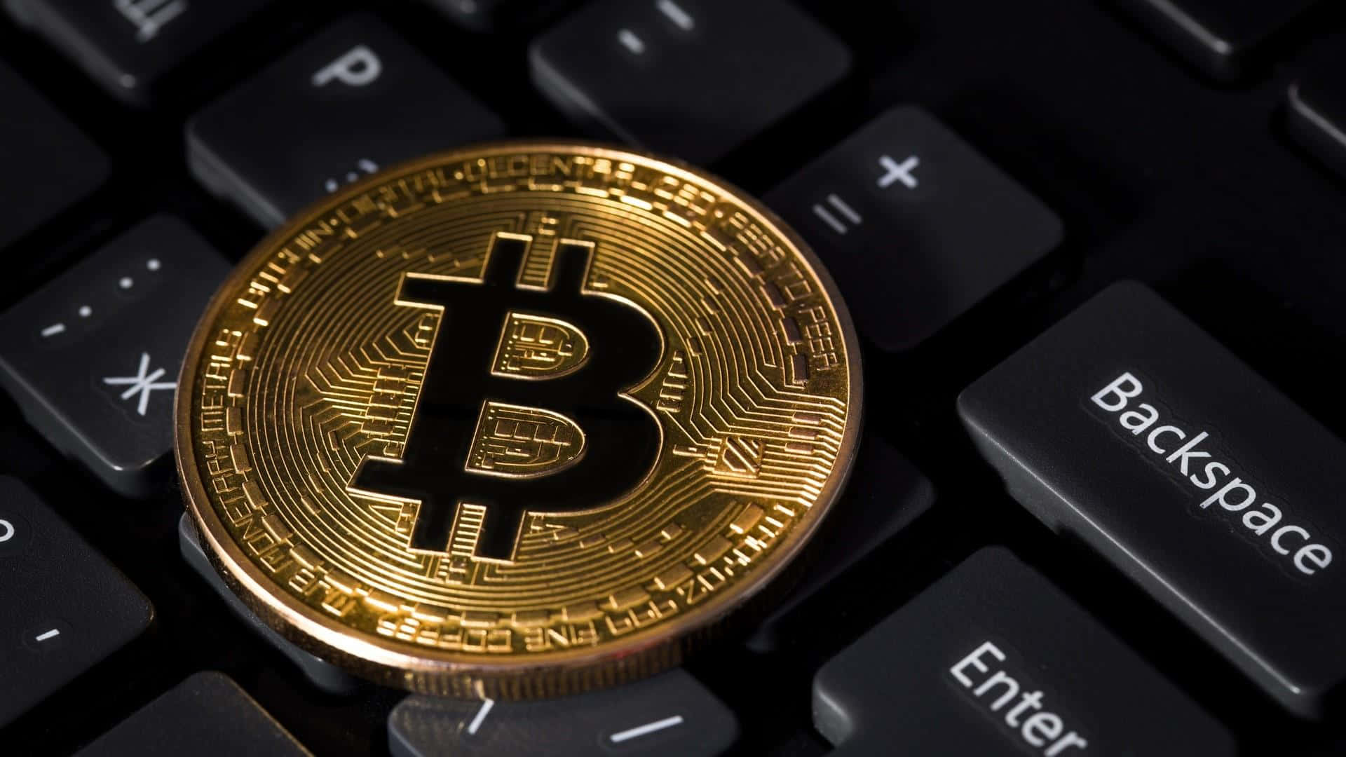 Bitcoin Keyboard 4k Desktop Background