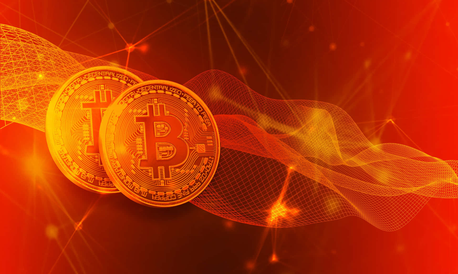 Bitcoin Oraneg Background 4k Desktop Background