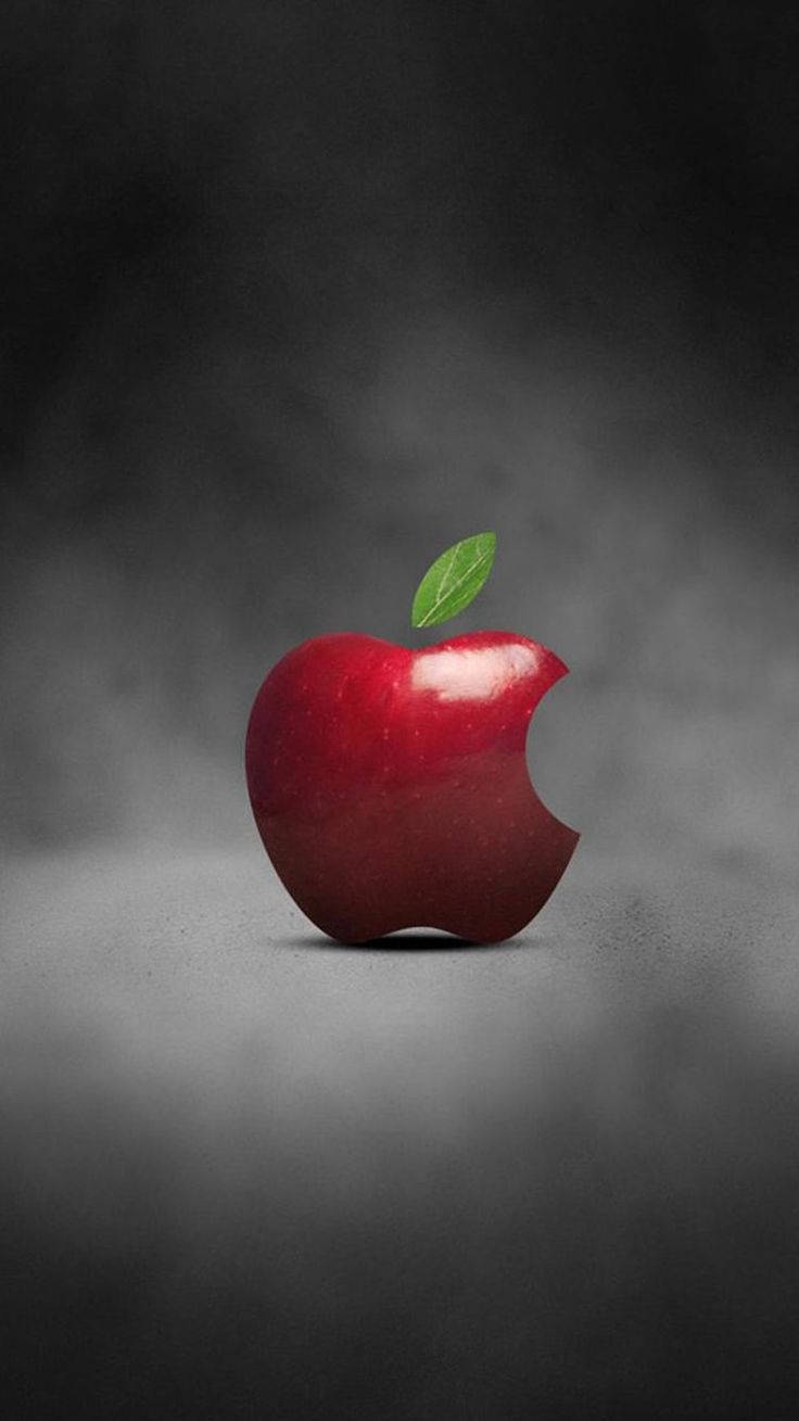 Bitten Red Apple Logo Iphone Background
