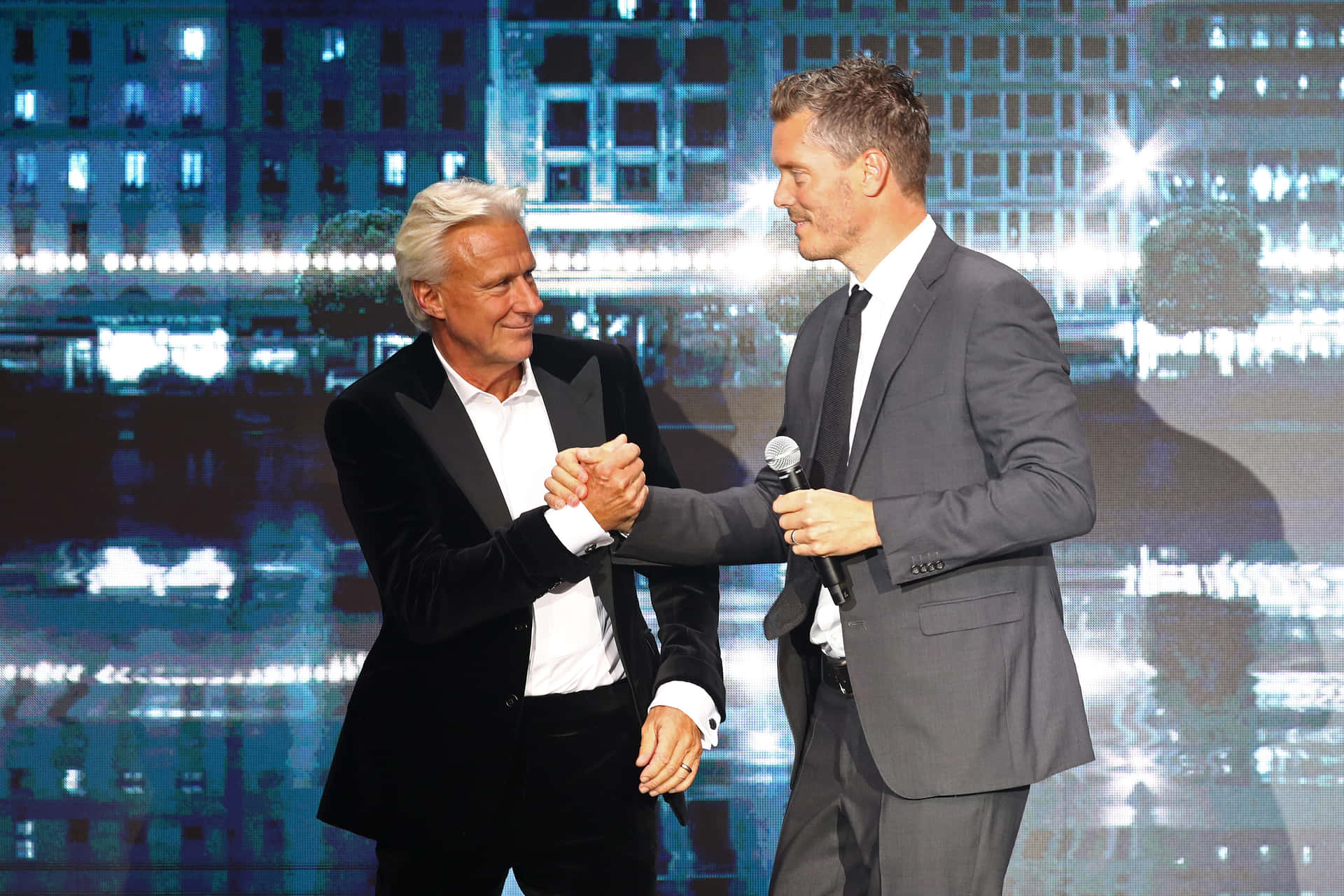 Bjorn Borg Thomas Enqvist Shaking Hands