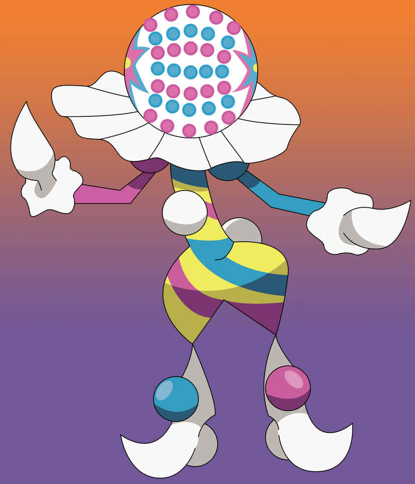 Blacephalon On Gradient Background Background