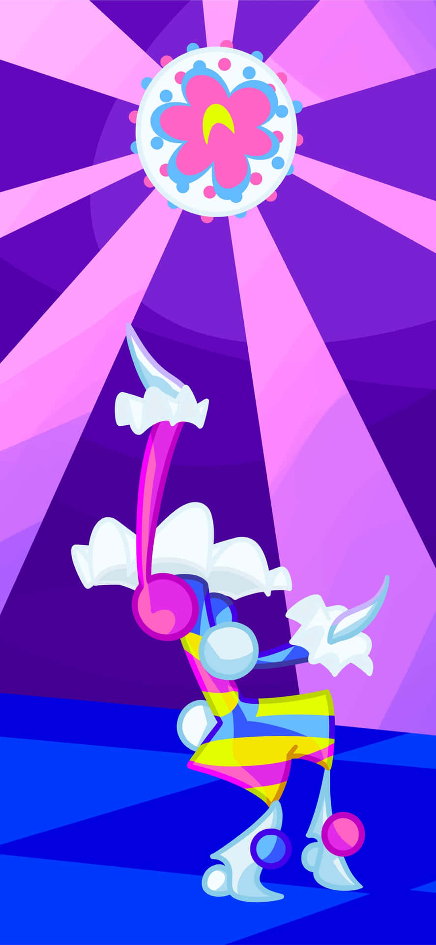 Blacephalon Throwing Head In The Air Background