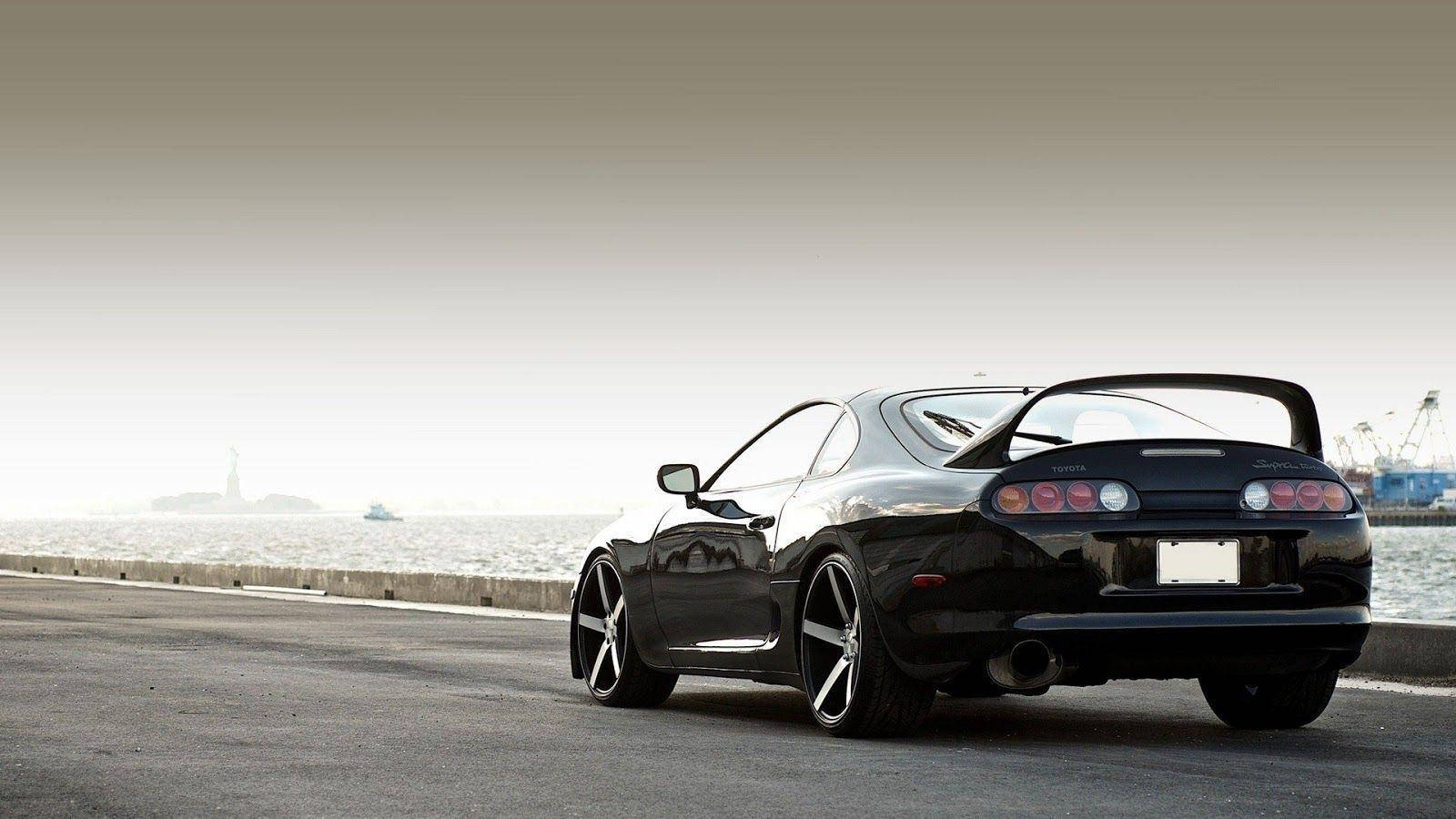 Black 1994 Toyota Supra Mk4 Background