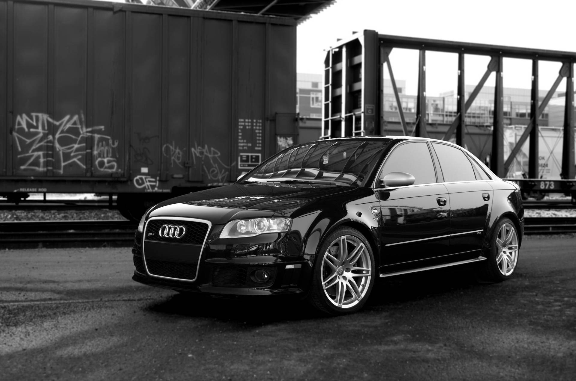 Black 2008 Audi Rs 4
